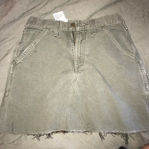 Cargo flannel lined carhartt skirt